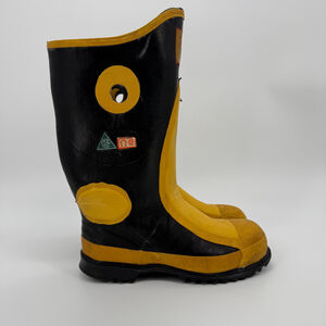 Acton Firefighter Fire Rubber Boots insulated steel shank Yellow Men Size 11